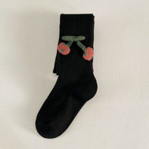 Cherry Snuggle Black Full Pant Stockings