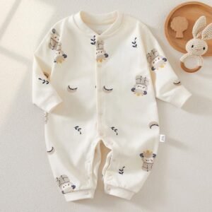 Sleepy Bear Moon Romper