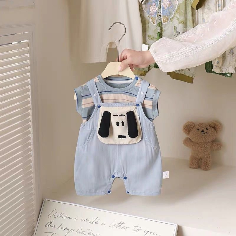Snoopy Hug Dungaree 2 PC Set - Image 2