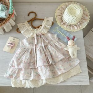 Blossom Lace Fairy frock with hat