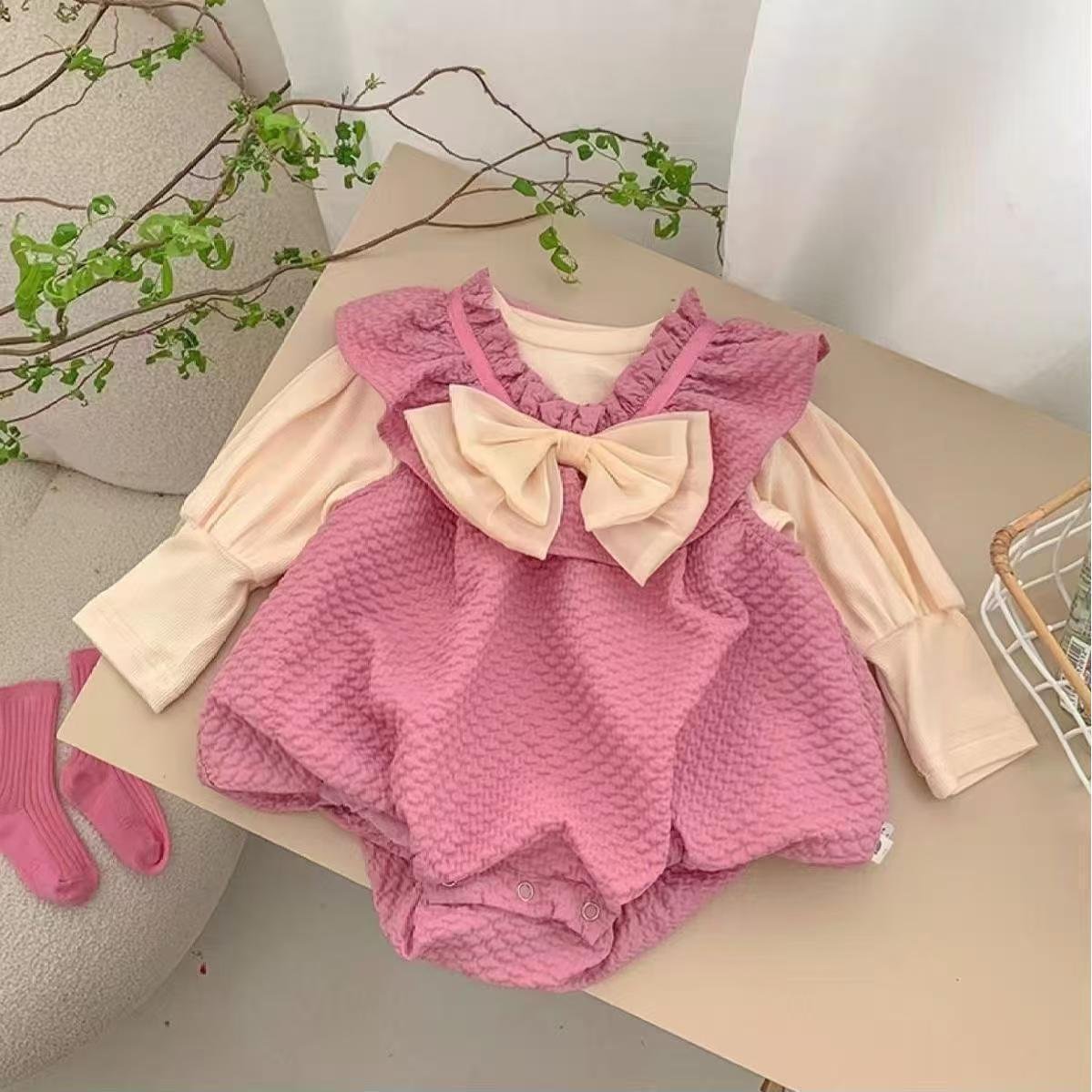 Rosy Bow Dream Romper 2 pc Set
