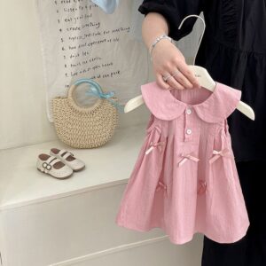 Blush Bow Baby Dress