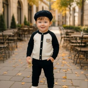 Parisian Bear Knit Set