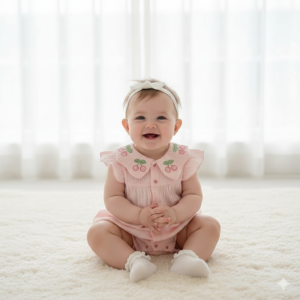 Sweet Cherry Pink Romper