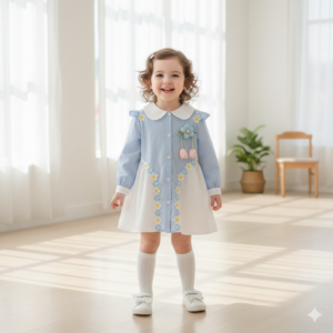 Spring Blossom Blue Dress