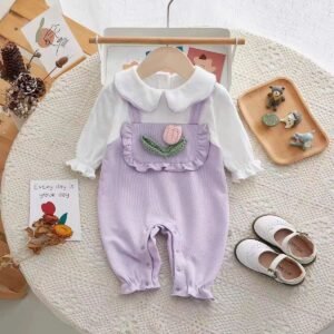 Lavender Tulip Romper Set
