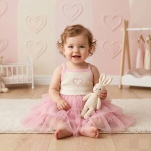 Blush Heart Tulle Princess Dress
