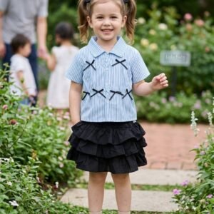 Pinstripe Bow Garden Set