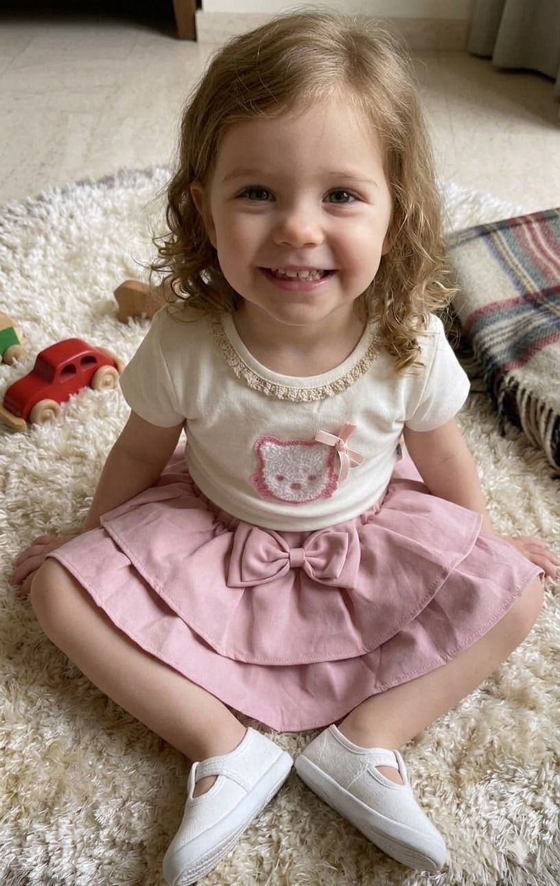 Blush Kitty Ruffle Set