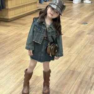 Mini Street Chic Denim Set