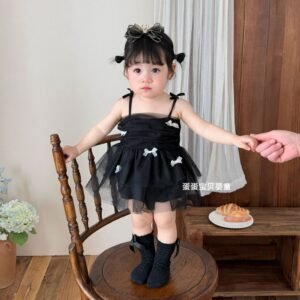 Midnight Bow Tulle Dress