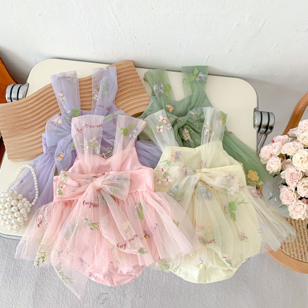 Lavender Garden Tulle Romper - Image 3