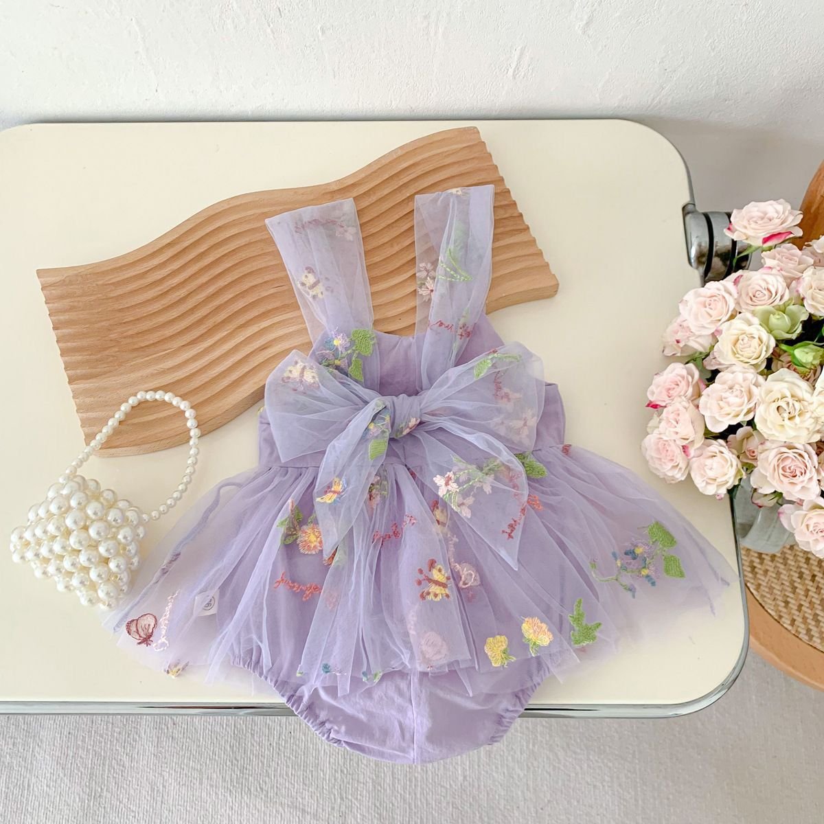 Lavender Garden Tulle Romper