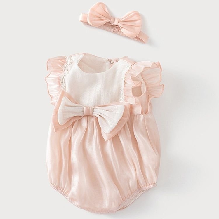 Blush Lace Bow Bubble Set