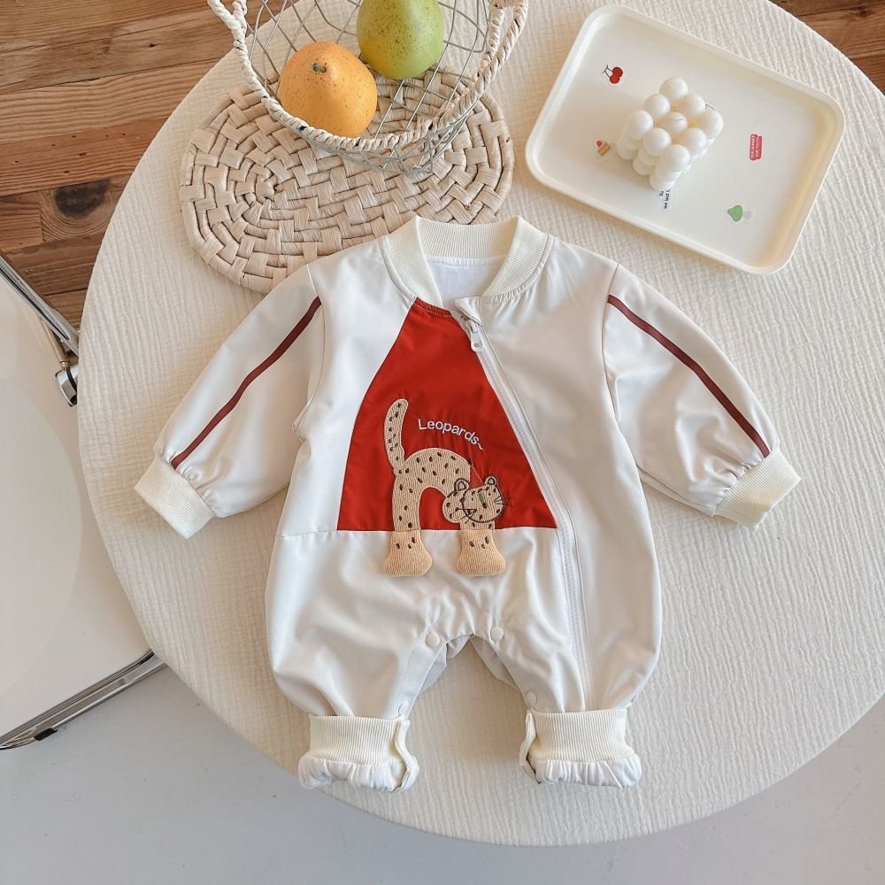 Safari leperd Zip Romper - Image 4