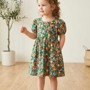 Meadow Bloom Puff Dress