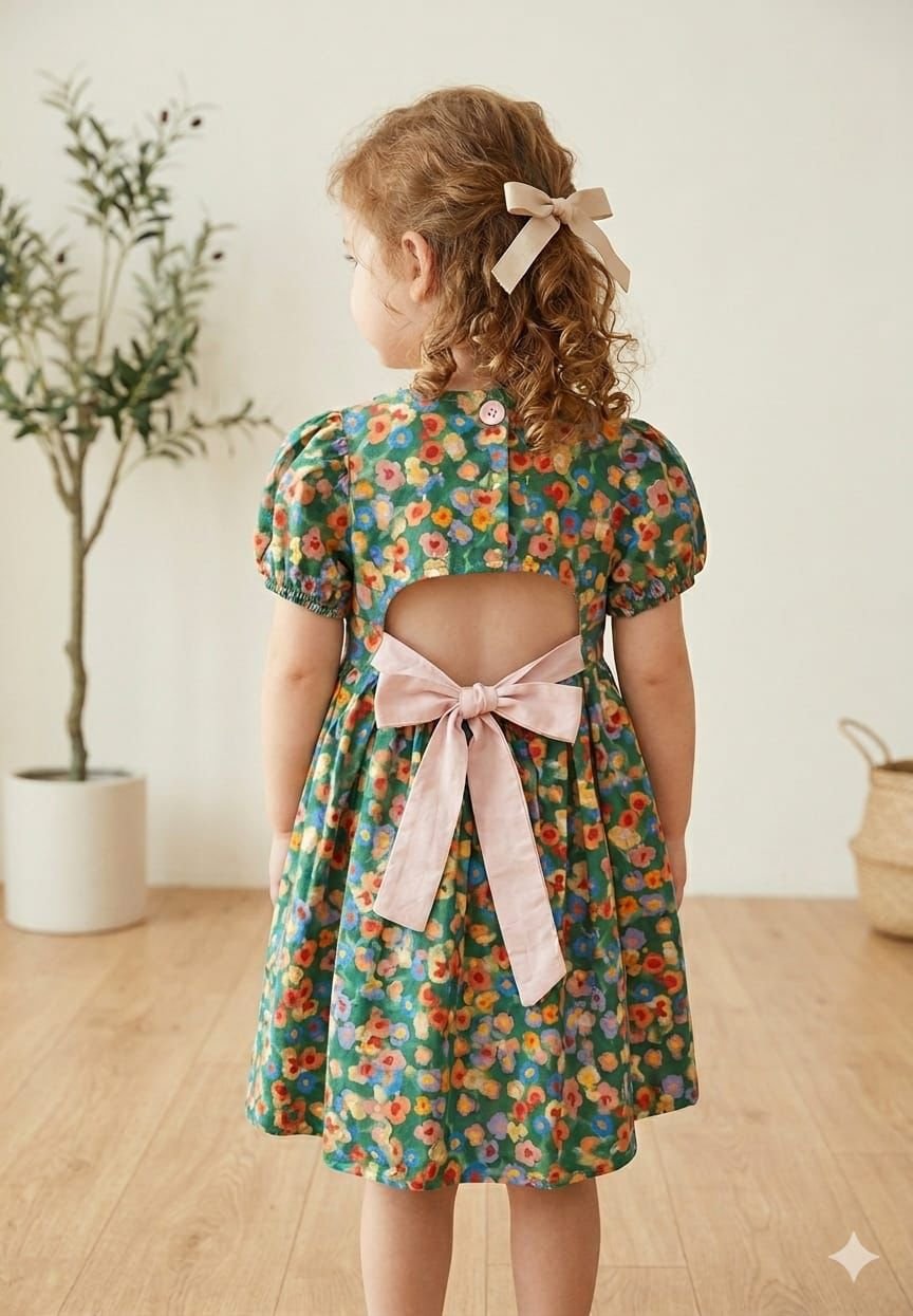 Meadow Bloom Puff Dress - Image 5