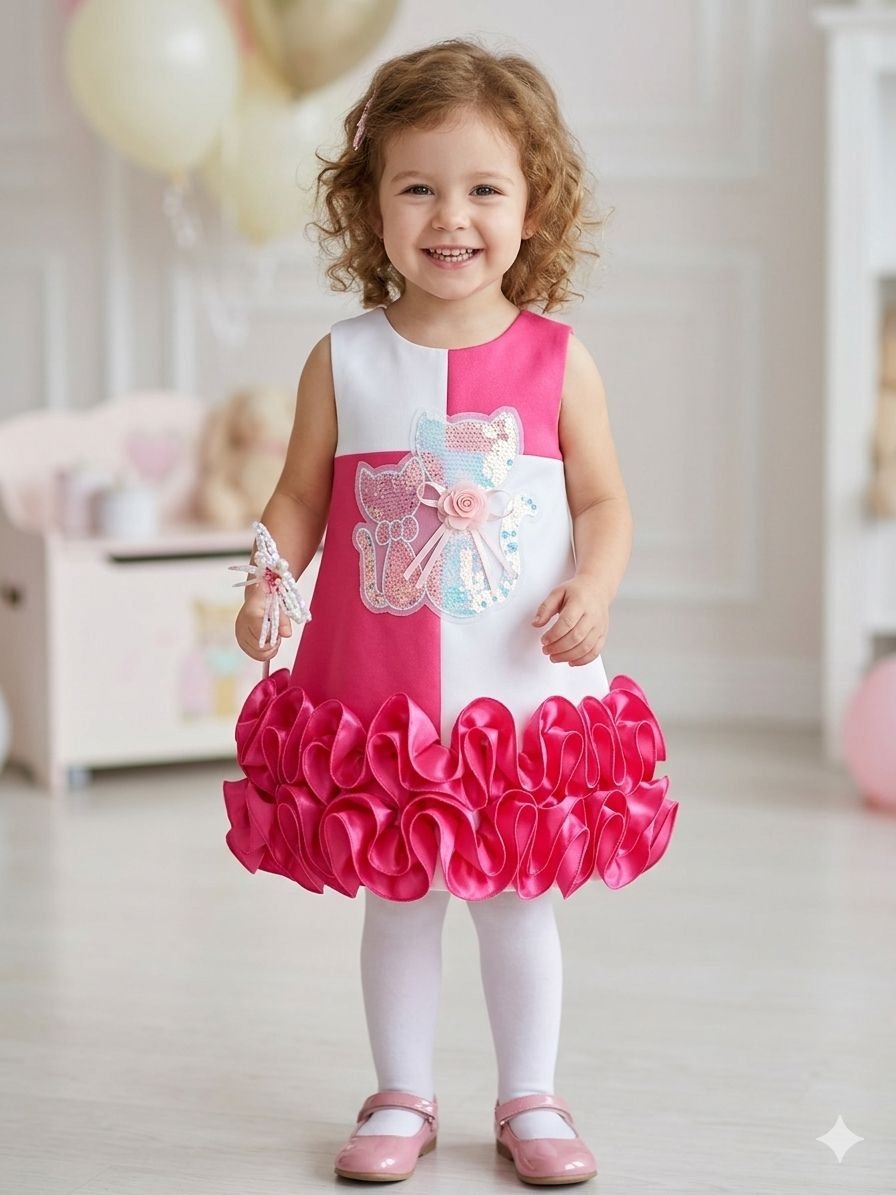 Candy Ruffle Kitty Dress