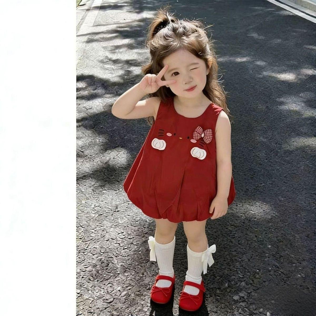 Cherry Cat Bubble Dress