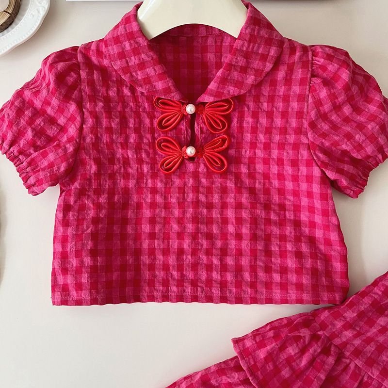 Pink 2pc Set with bow - Image 5