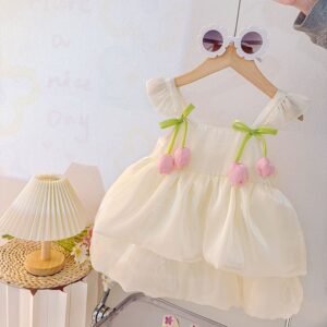 The Lily White Tulip Dress