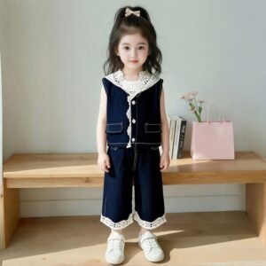 Vintage Lace Denim Layer Set