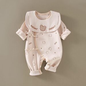 Cozy Bear Baby Romper Set