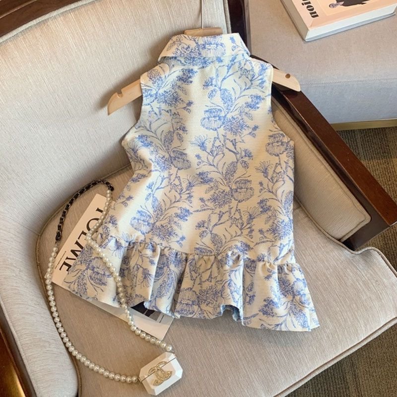 Blue Porcelain Elegance Dress - Image 3