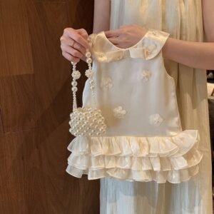 Pearl Petal Ruffle Dress