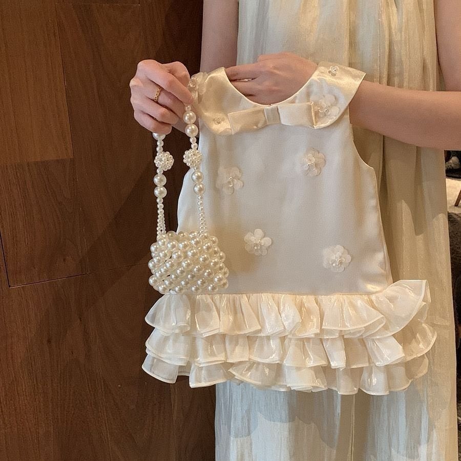 Pearl Petal Ruffle Dress