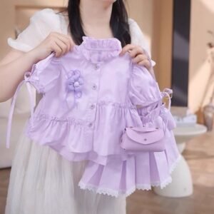 lavender 2 pc skirt set