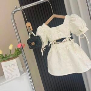 Ivory Blossom Bow Co-Ord Set
