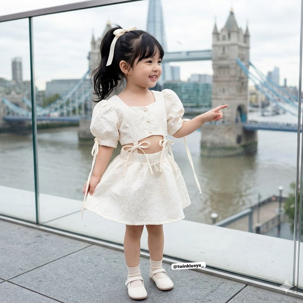 Ivory Blossom Bow Co-Ord Set - Image 4