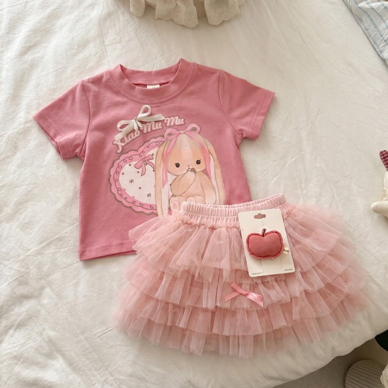 Rosy Bunny Tulle Skirt 2 pc Set - Image 4