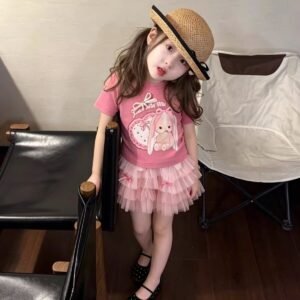 Rosy Bunny Tulle Skirt 2 pc Set