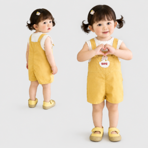Sunny Duckling Dungaree Set