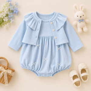 Skybell Bow Romper Set