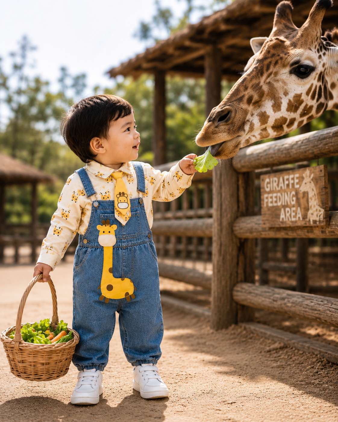 Playful Spots Giraffe Dungaree 2-Piece Set - Image 5