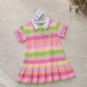 Rainbow Bunny Stripe Frock