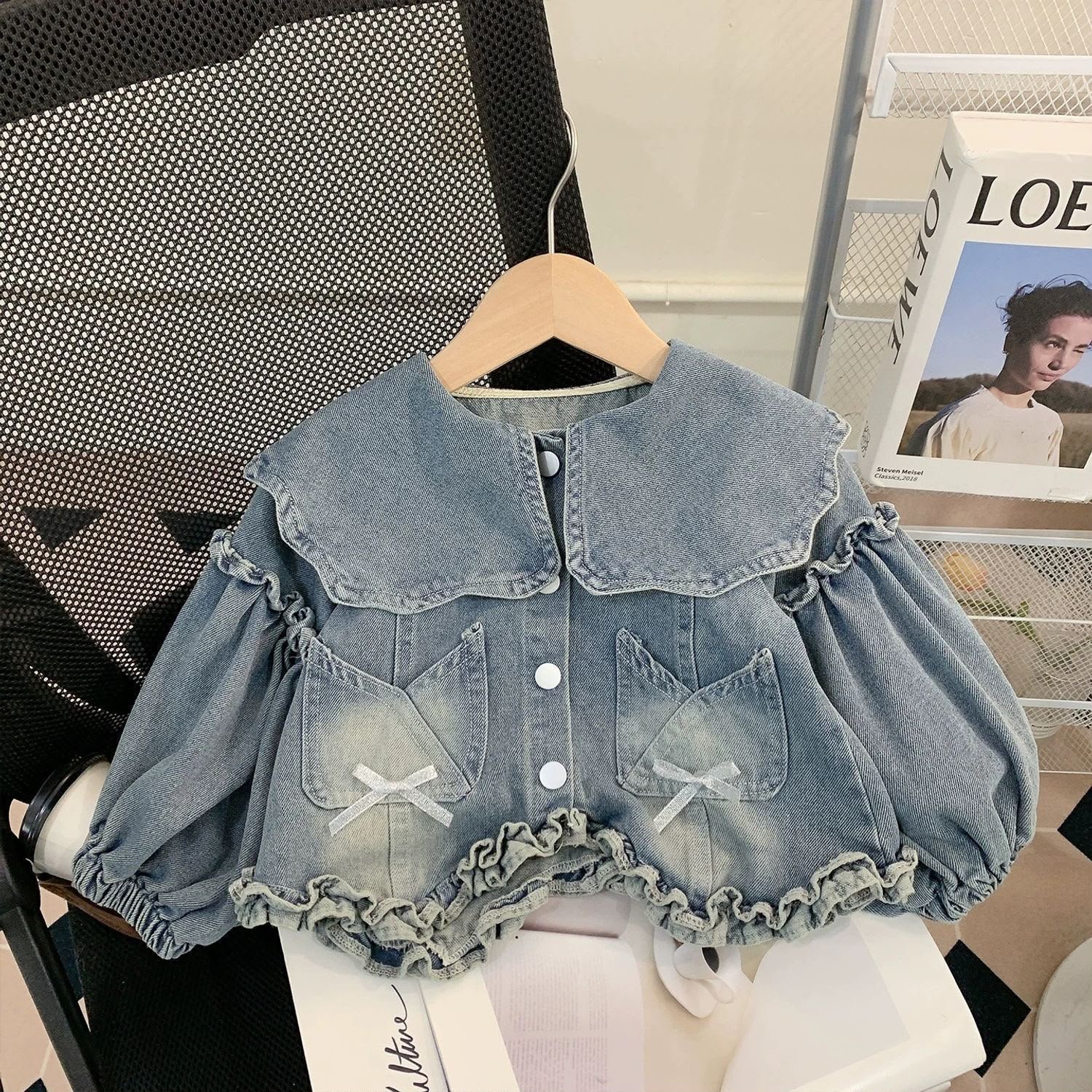 Denim Daisy Ruffle Set - Image 6