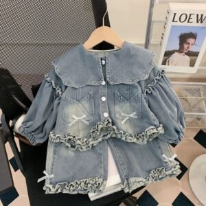 Denim Daisy Ruffle Set