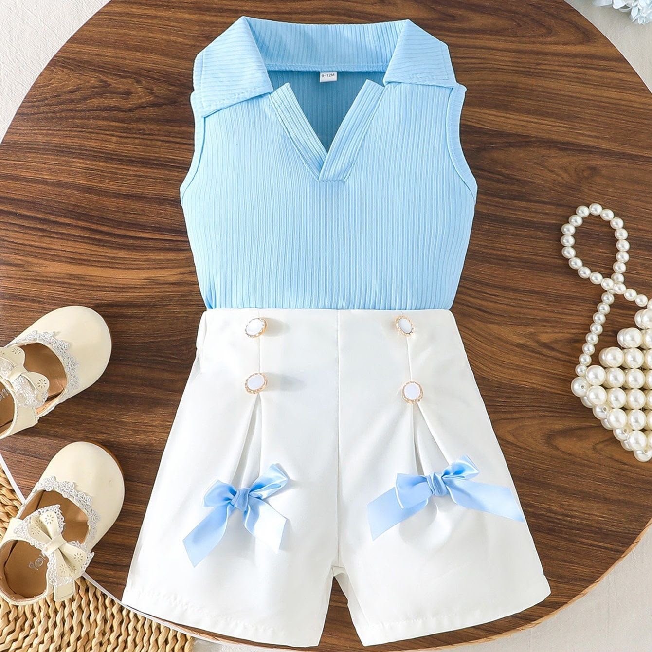 Sky Blue Bow Luxe Set - Image 2