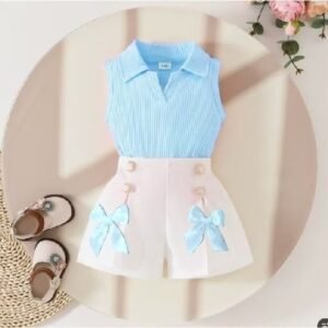 Sky Blue Bow Luxe Set