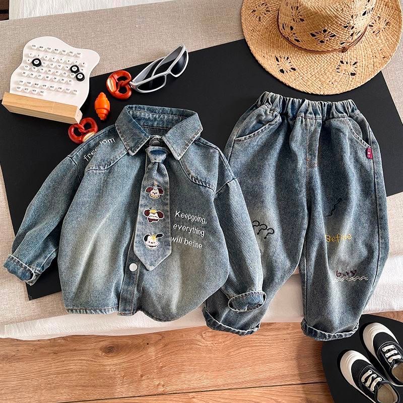 Denim Doodle Tie Set - Image 4