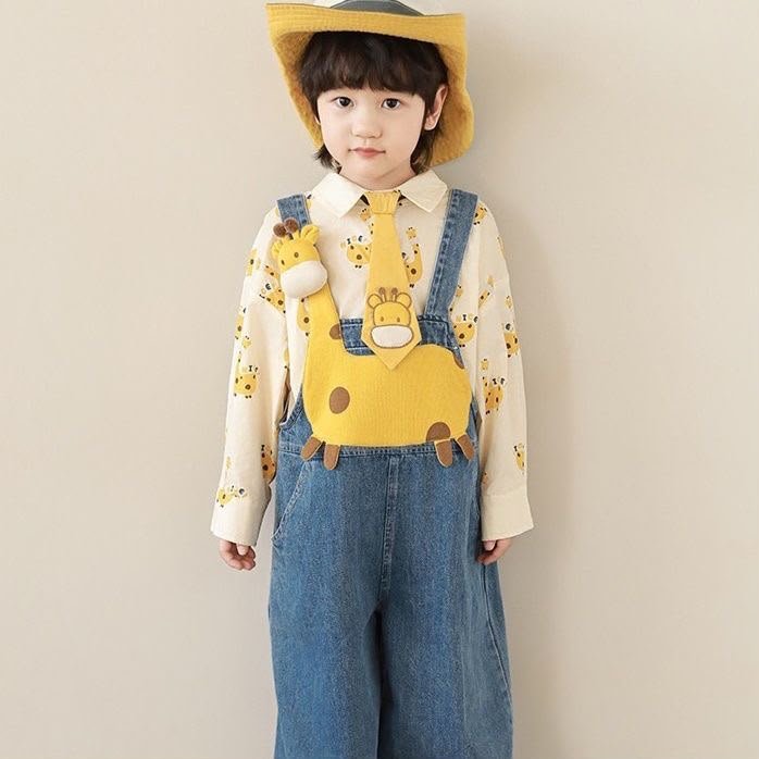 Playful Spots Giraffe Dungaree 2-Piece Set - Image 4