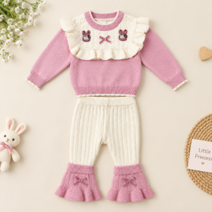 Rosebud Bunny Sweater Set