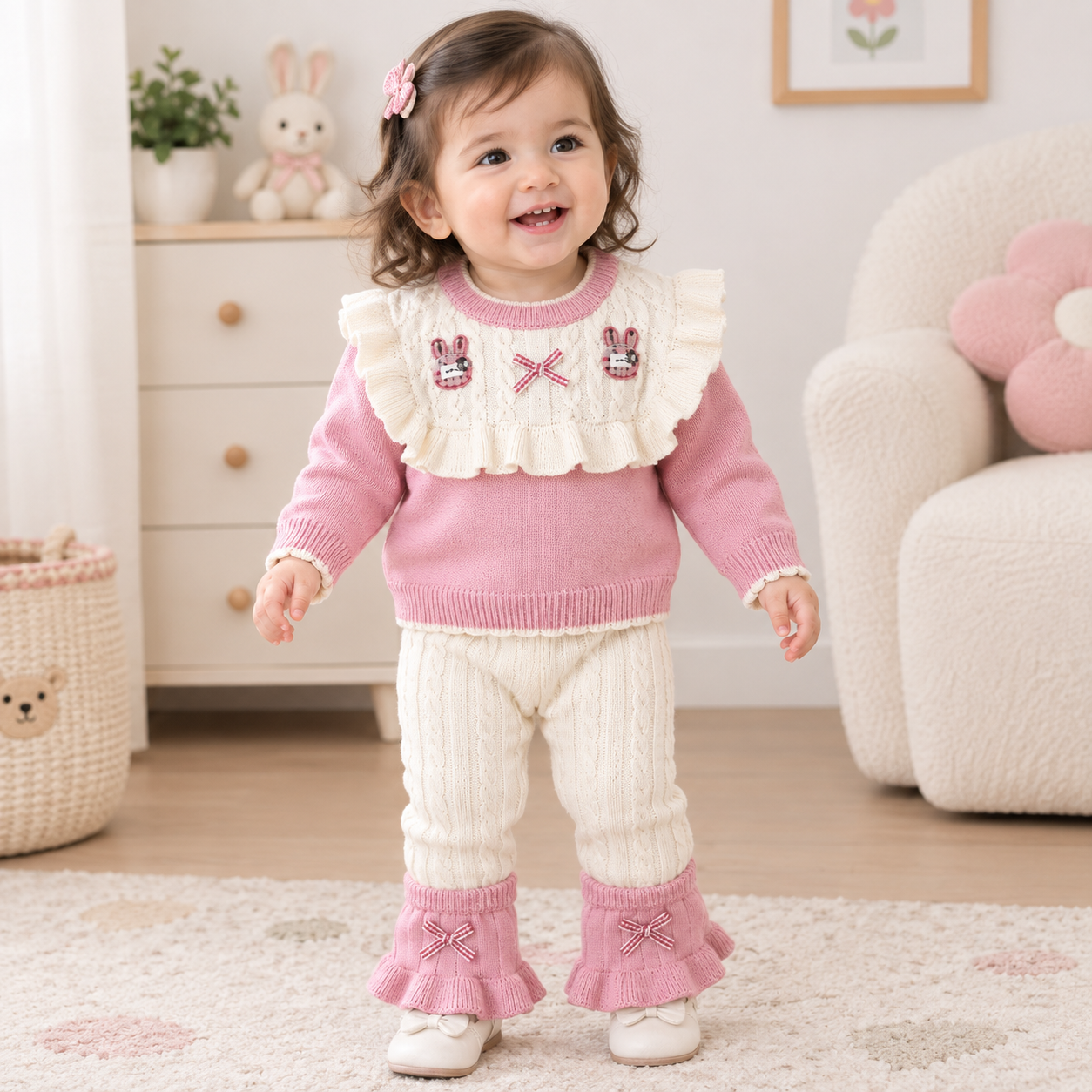 Rosebud Bunny Sweater Set - Image 2