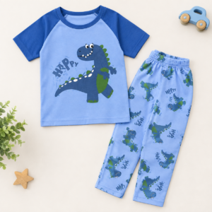 Dinosaur Happy Printed T-Shirt & Pajama Set