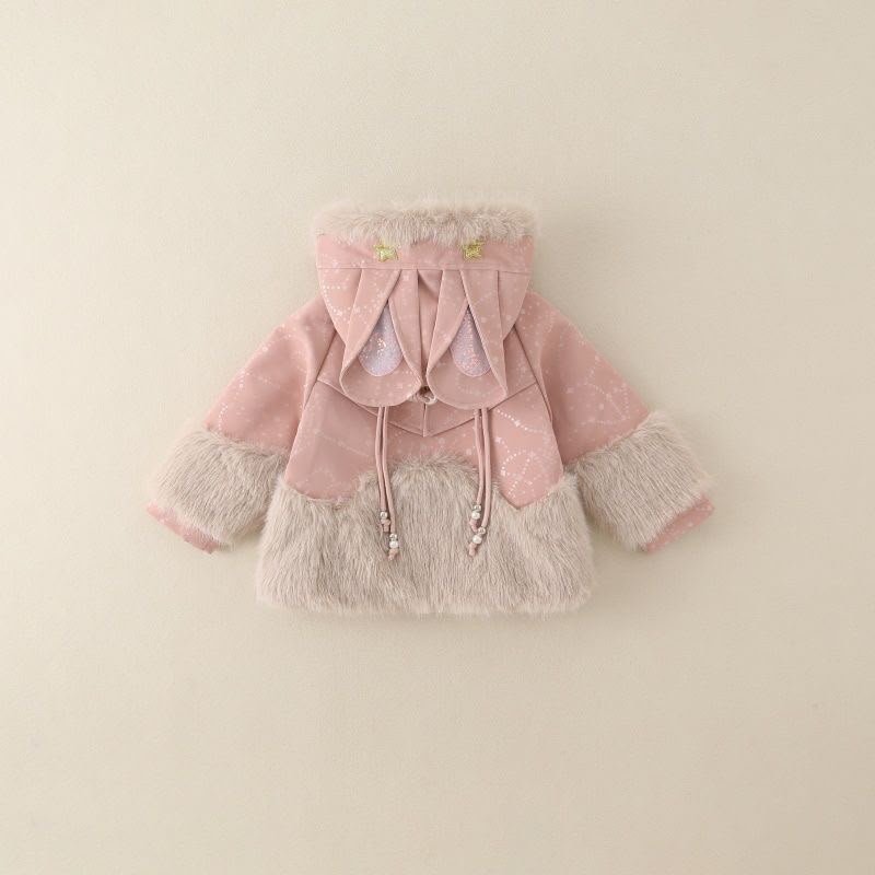 Bunny Ear Faux & Fur Hooded Jacket - Image 7