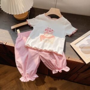 Pink Petal Ruffle Co-Ord Set